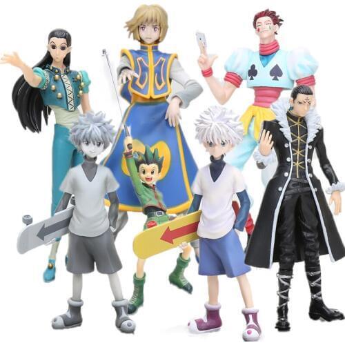20cm Hunter X Hunter Toys Gon Freecss PVC Action Figure Killua Zaoldyeck Ichiban Kuji -Hiiro no Tsuioku Collection Model Dolls