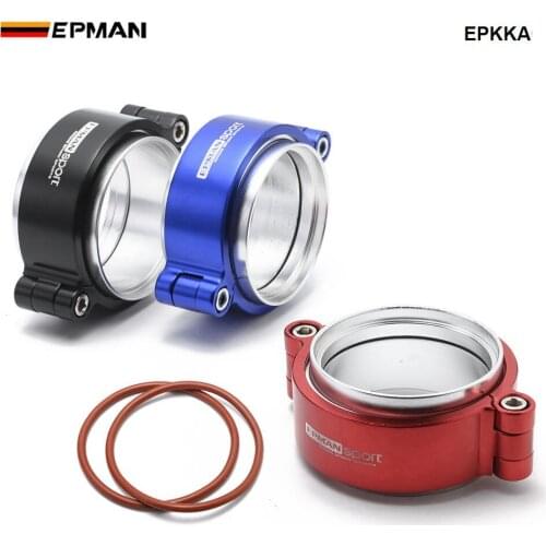 Epman Exhaust V-band Clamp w Flange System Assembly Anodized Clamp For 2"/2.5"/3"/3.5"/4" OD Turbo Intake Charge Piping EPKKA-AF