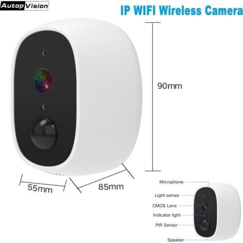 Security IP Camera WiFi Wireless 1080P Rechargeable Battery Camera Infrared Night Vision Outdoor Indoor 2 Way Audio CCTV Camera