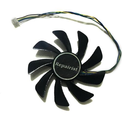 Repairist R7-240 R7350 GPU VGA Cooler For Radeon PowerColor PowerColor R7 350/240 Graphics Card Cooling System as Replacement