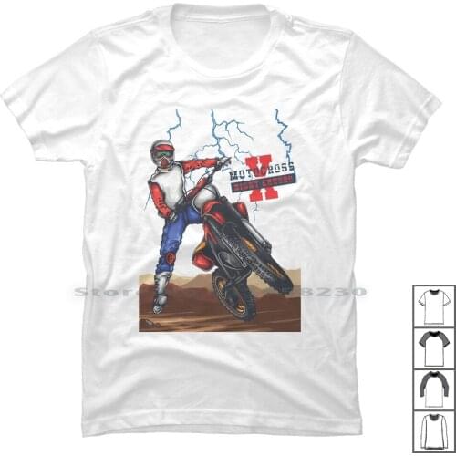 Motocross , Night Enduro , Motorcycles T Shirt 100% Cotton Motorcycle Night Motor Agent House Cycle Cross Ross Home End Buy