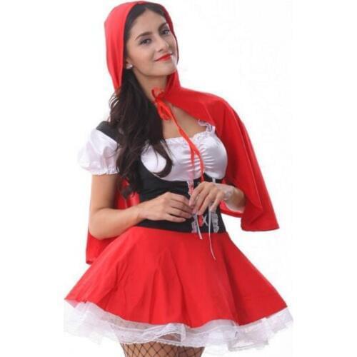 New Sexy Female Cosplay Costumes Halloween Christmas Little Red Riding Hood Cosplay Masquerade Role Play Fancy Disfraces