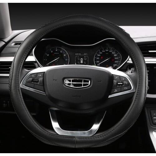 D Type Car Steering Wheel Cover Wrap For Geely Atlas 2016 - 2021 Coolray I 2020 2021 Emgrand 7 2018 - 2021 Emgrand GT 2015- 2021