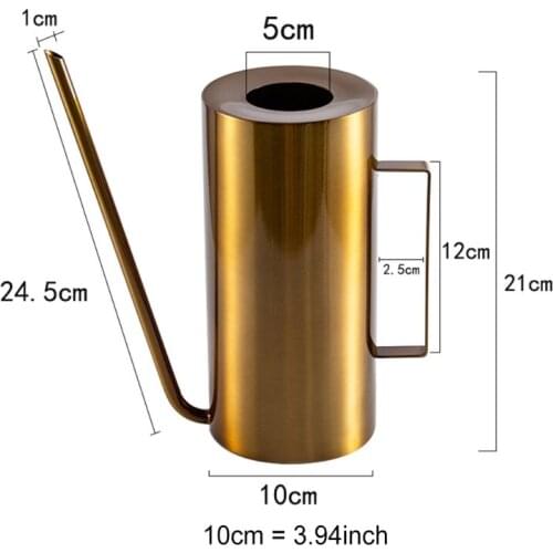 1.5L Stainless Steel Watering Can Garden Flower Plants Long Mouth Sprinkling Pot