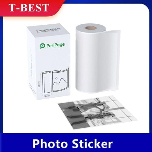 PeriPage Translucent Photo Sticker BPA-Free Adhesive Thermal Paper Roll Sticky Paper Waterproof Oil-proof Friction-proof