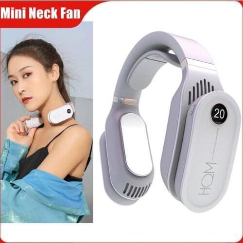 Portable Hanging Neck Cooler Fan Cooling Heating Air Conditioner Wearable Electric Bladeless Fans Summer Winter Switch