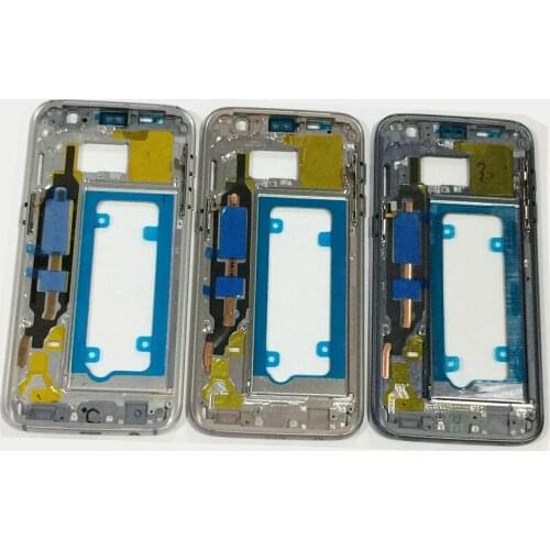 5Pcs/lot Middle Frame Bezel For Samsung Galaxy S7 G930 G930F LCD Front Frame Housing Plate Chassis Replacement Part