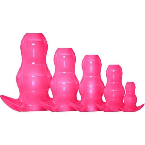 Silicone Hollow Dildo Anal Plug Anal Sex Toys for Women Men Prostate Massager Anal Expanding Dilator Stimulator Adult Products