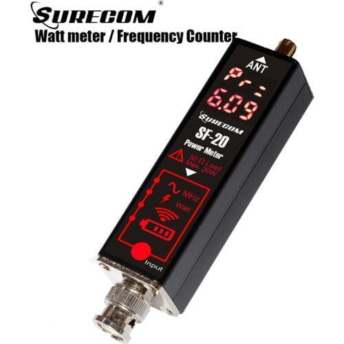 Surecom SF-20 0.1-20W RF 100-525MHz Handheld Power Meter &Frequency Counter