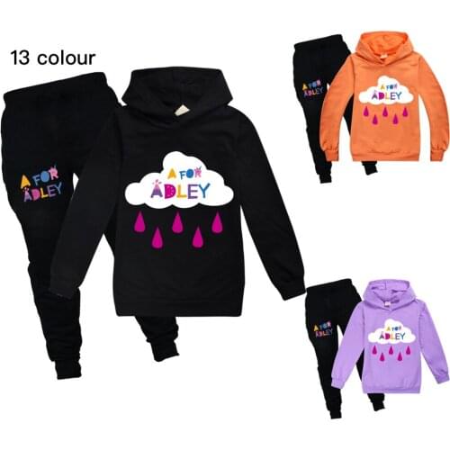 A for Adley Hoodie Baby Boys Girl Sweatshirt Kids Clothes Tracksuit Harajuku Streetwear Game Children Clothing Sets
