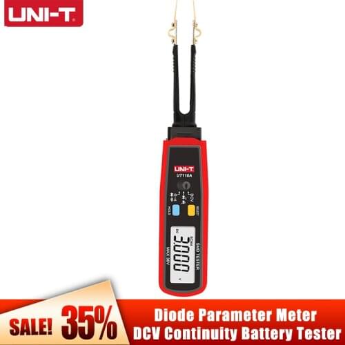UNI-T UT116A/UT116C SMD Multimeter Auto Range Resistor Capacito Diode Parameter Meter DCV Continuity Battery Tester Meter