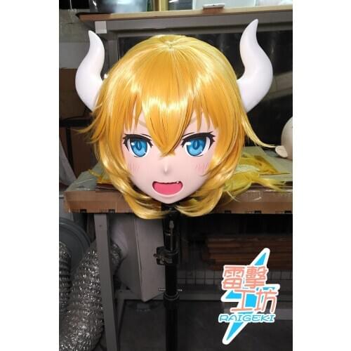 X-KM193)Quality Handmade Female/Girl Resin Japanese Cartoon Character Animego Cosplay Kigurumi Mask Crossdresser