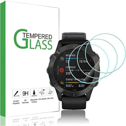 For Garmin Fenix 6 6S 6X 5 5S Screen Protector Anti-Scrath Tempered Glass Film on Forerunner 235 745 945 735XT Vivoactive 3