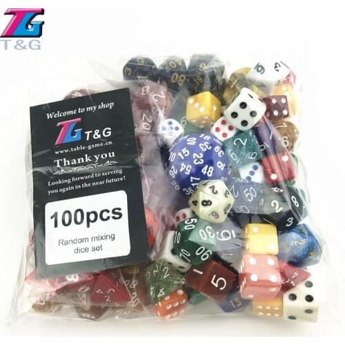 100 pcs/ set,high quality colourful casino Dice mixing random colours, styles ,sizes