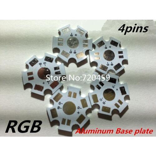 100pcs High Power LED Aluminum Base Plate 4W RGBW LED Lamp PCB Board for 1W 3W 5W LED chip
