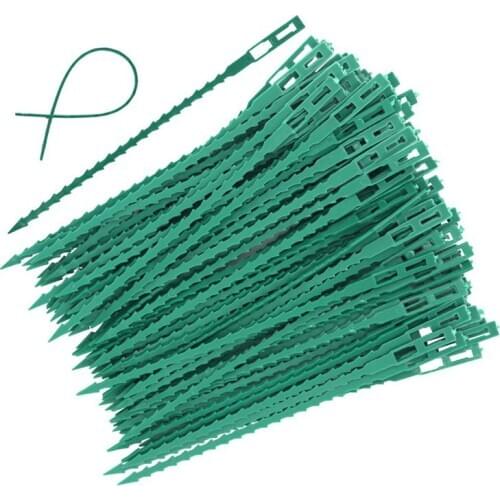 100 Pieces Adjustable Garden Plant Twist Ties, 6.7 Inch Flexible Plastic Twist Ties Multi-Use For Secure Vine (Green)