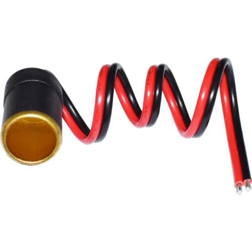 12V 30a Female Car Cigar Cigarette Lighter Socket Car Charger Power Cigarette Lighter Female Socket Cable Plug Adapter 50cm