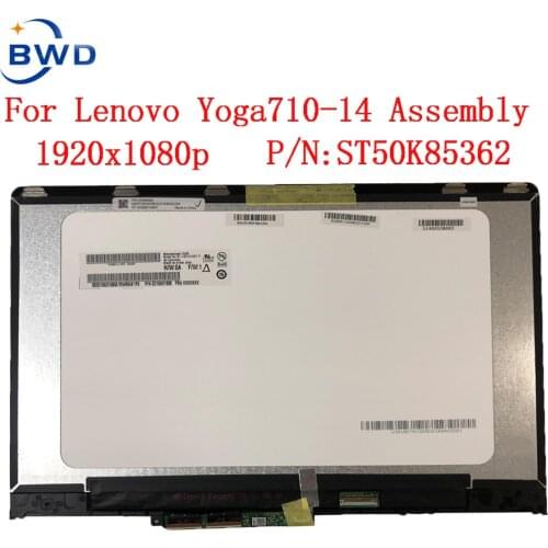 14'' Laptop LCD LED Screen+Touch Digitizer Assembly For Lenovo 14 Yoga 710-14 YOGA 710-14IKB B140HAN03.0 LP140WF7-SPB2