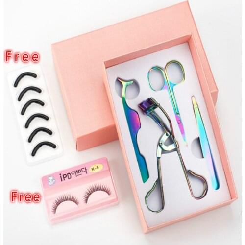 4PCS Tweezers for Eyelashes Curler Set Eyelash Tweezers Curlers Eyebrow Tools False Eyelash Tweezers Eye Lashes Curling Make Up