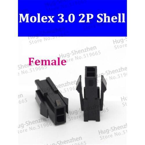 5557 Wholesale 500PCS Molex 3.0mm 2p 2Pin 43025 Female Power Connector Housing 3.0mm Plastic Shell