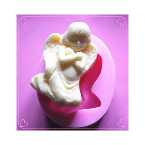 9.1*7.5*3.7cm Angel shape Silicone cake mold / handmade soap mold / chocolate mold clay craft mould