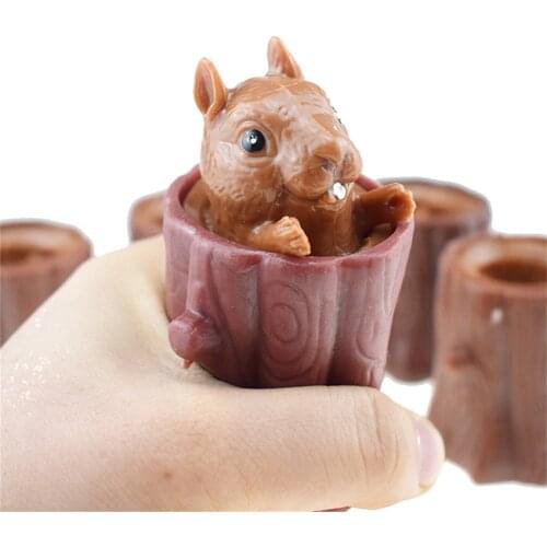 Fidget Toy Antistress .ular Decompression Squirrel-squeeze-stress Office Penholder Cup New Strange Stress Reliever Toys