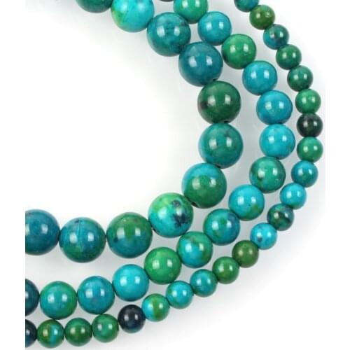 Natural Stone Beads Round Multi Color 6-12mm Spacer Beads For Needlework Jewelry Making Beaded Bracelet Semi-finished Material