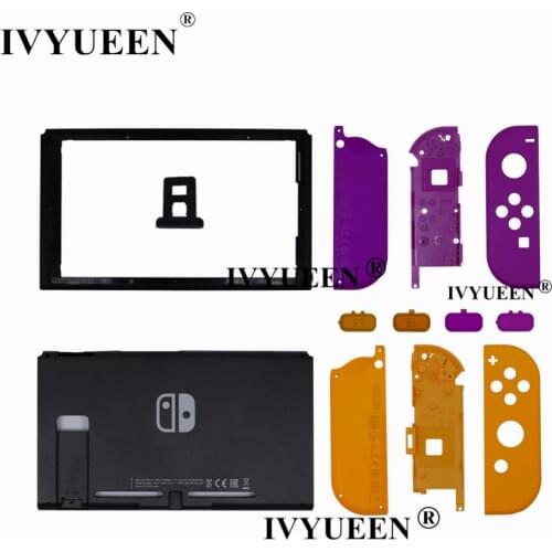 IVYUEEN for Nintendo Switch NS Console Replacement Housing Shell Cover Purple Orange for NintendoSwitch JoyCon Joy Con Case