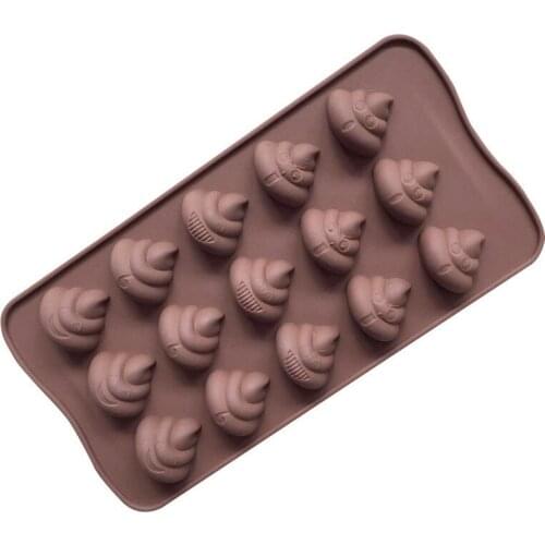 3D Poo Faeces Shaped Chocolate Candy Mold Silicone Mould Cake Tools Bakeware Pastry Bar Soap Mold ZA5879