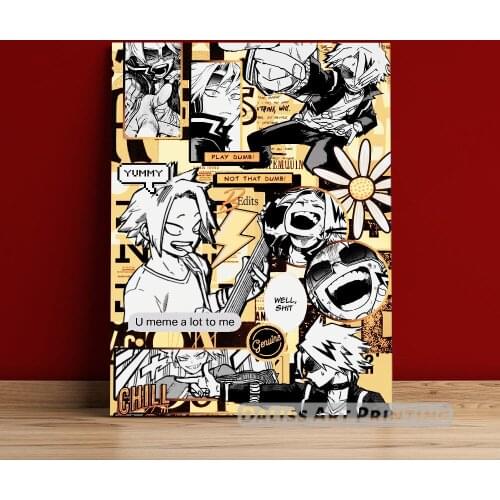 Canvas Anime Denki My Hero Academia Pictures Home Decoration Paintings Poster HD Prints Wall Art Modular Living Room Framed