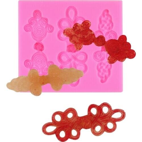 Chinese Knot Silicone Cake Mold Chocolate Fondant Mould DIY Crafts Decoration Baking Tool