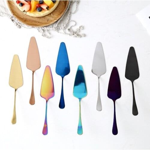 Colorful Baking Shovel Stainless Steel Cake Pizza Dessert Shovel Butter Cheese Knife Cake Spatula Tool Baking Pastry Spatulas
