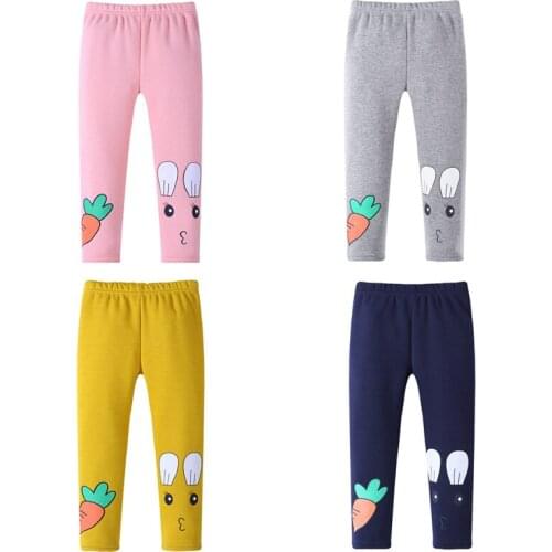 Bunny Pattern Girls Leggings Spring Autumn Kids Trousers Leggings for Girls 2-7Years Kids Candy Color Tights Pants