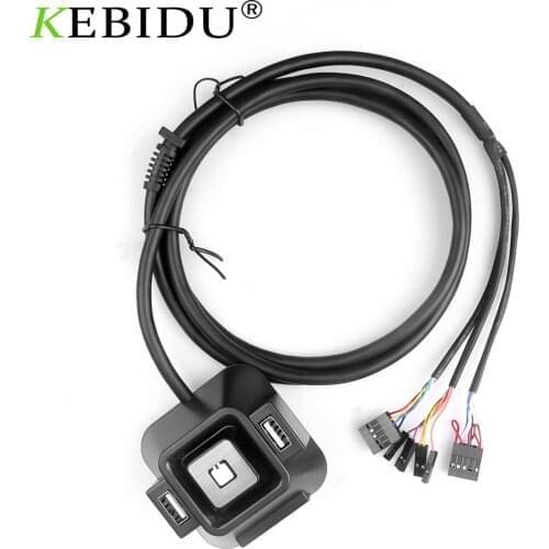 Multifunctional USB 2.0 Computer PC Switch External Power On/Off Reset Button With Audio Microphone Port for Hotel PC Switches