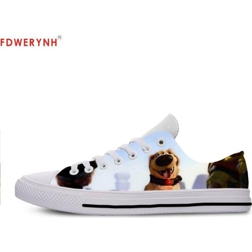 Mens Casual Shoes Cartoon Cute Funny Dugs Special Mission Canvas Strap Ladies Casual Man Shoes Comfortable
