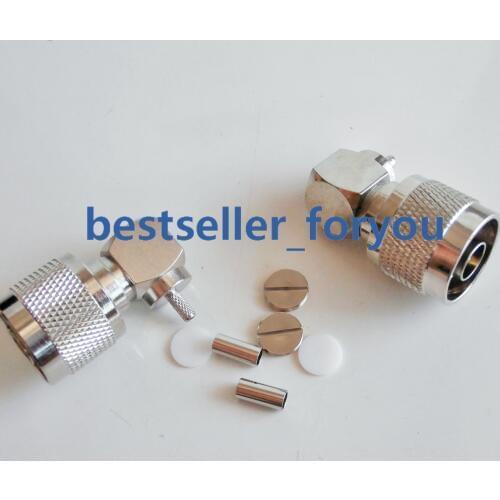 N male plug Right angle RA crimp RG174 RG316 LMR100 cable RF Connector