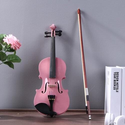 Musical Instrument Violin Kits Basswood Body Back Plate Maple Head Exerciser 1/8 Splint Acoustic Fiddle with Box Case Rosin