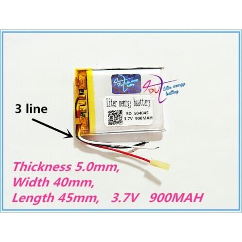Lot Free shipping Dual handsome 3.7V lithium polymer battery 504045 3.7V 900mah MP3 MP4 MP5 small toys