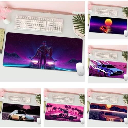 Retro 80s Neo Durable Rubber Mouse Mat Pad Gaming Mousepad XL Large Gamer Keyboard PC Desk Mat Computer Tablet Mouse Pad
