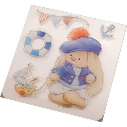 Cute Bear Transparent Stamp Transparent Silicone Stamp Cutting Diy Scrapbooking Rubber Coloring Embossed Diary Decor Reusable
