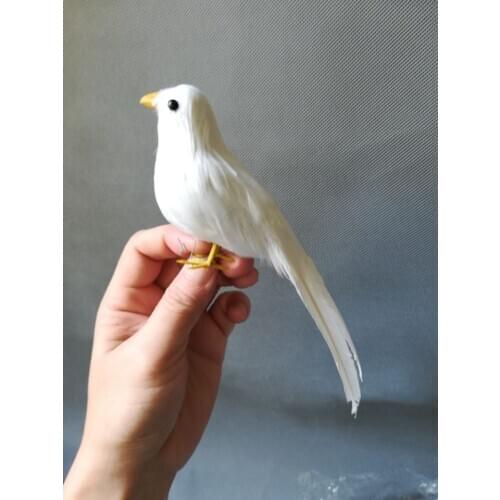 About 20cm real life Bird white feathers bird model home decoration filming prop decoration toy gift h1017