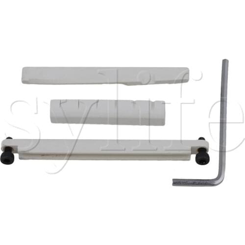 80x10mm Adjustable Bridge Saddle and 43x8mm Slotted Nut for Guitar