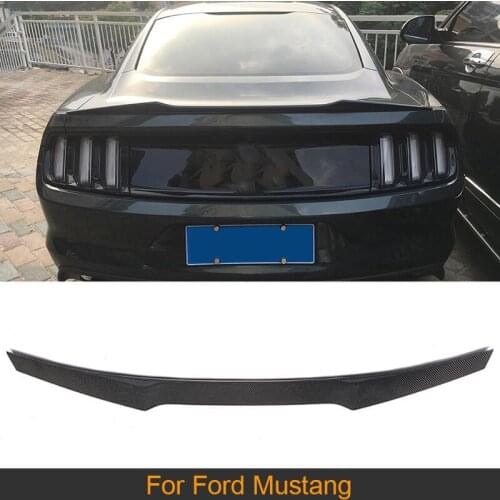 Carbon Fiber Car Rear Trunk Spoiler Tail Trunk Lip Wing Spoiler for Ford Mustang Coupe 2015-2017