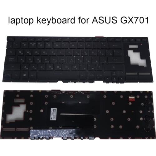 UK RU Russian Laptop keyboard for ASUS Zephyrus S GX701GW GX701 GX701GXR gamers notebook PC keyboards 0KNR0 661EUK00 V161162GS1
