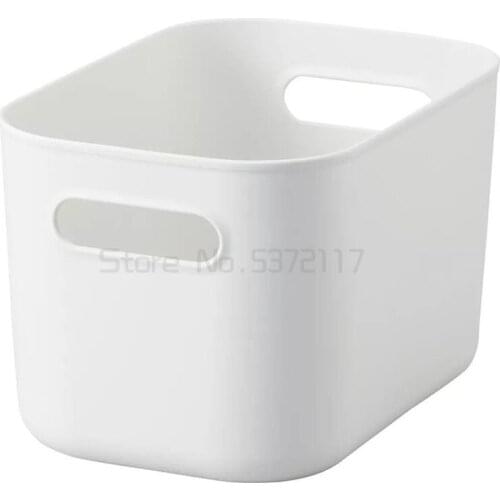 Cosmetic storage box desktop stationery storage box kitchen food cover can be stacked underwear finishing box storage box