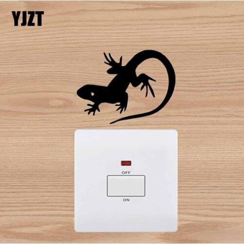 YJZT Reptile Wall Switch Sticker Vinyl Decal Home Room Decor Funny Cartoon Animal 17SS-0641