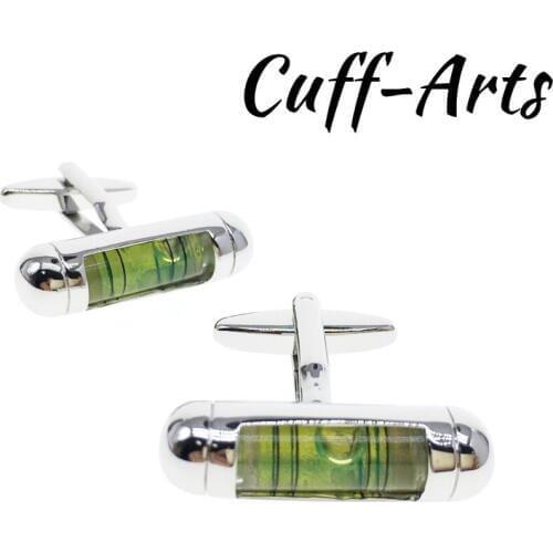 Cufflinks for Men Green Spirit Level Cufflinks Mens Cuff Jewelry Mens Gifts Vintage Cufflinks Gemelos by Cuffarts C10363