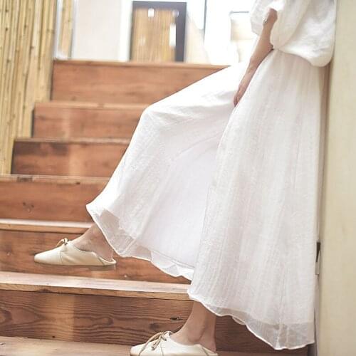 2020 Summer Loose Style Wide Leg White Oversized Women Boho Pink Pants Female Trousers