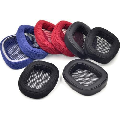 1 Pair Replacement Mesh EarPads For Logitech G433 G Pro Headphones High Quality Ear Pads Soft Leather Memory Foam Earmuffs Ew