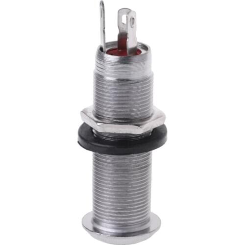 Chrome Guitar Bass Cylinder Output Jack Flush 1/4" Part Drop Shipping Support